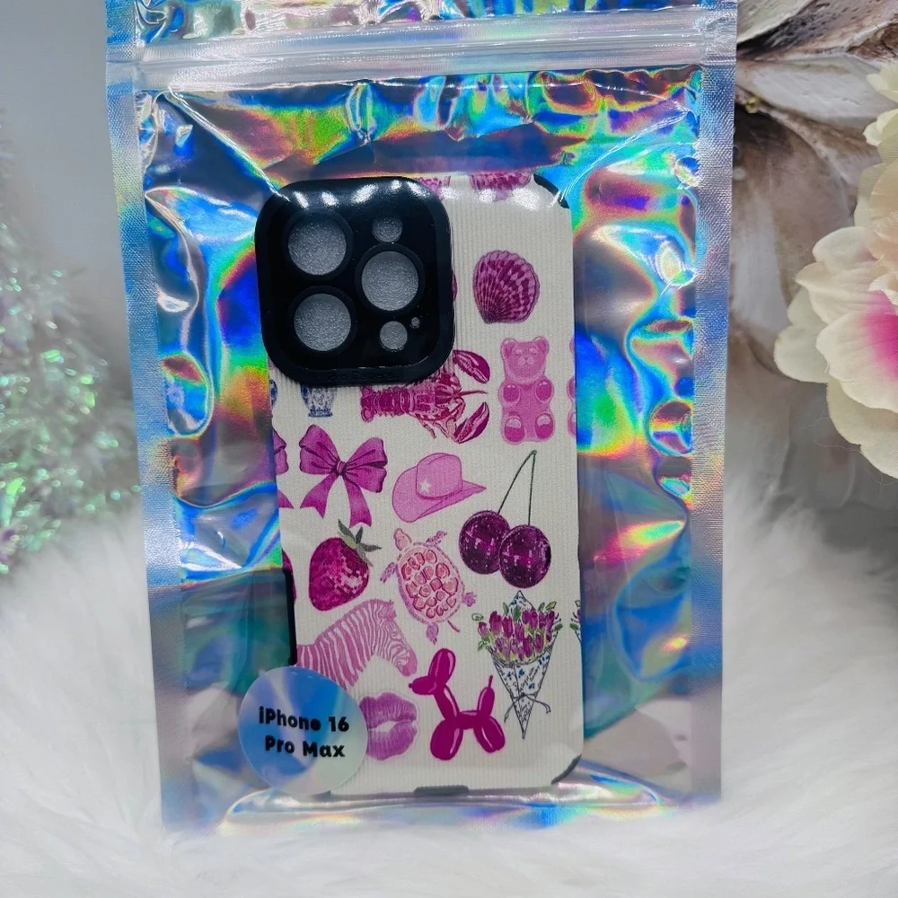 Chic iPhone 16 Pro Max Pink Lover Theme Case